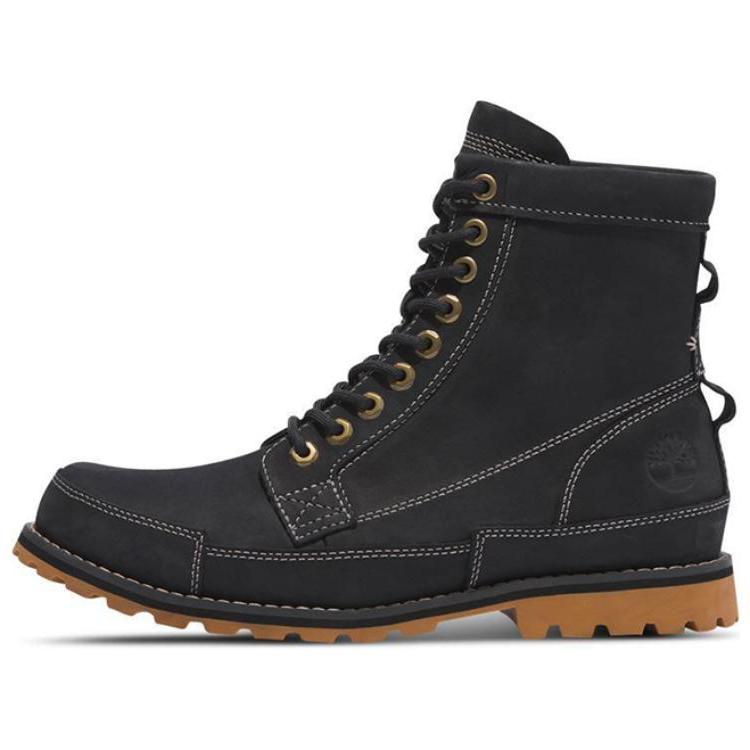 Timberland Retro Versatile Comfortable Mid-Calf Martin Boots Men Boots Black A5XRHW