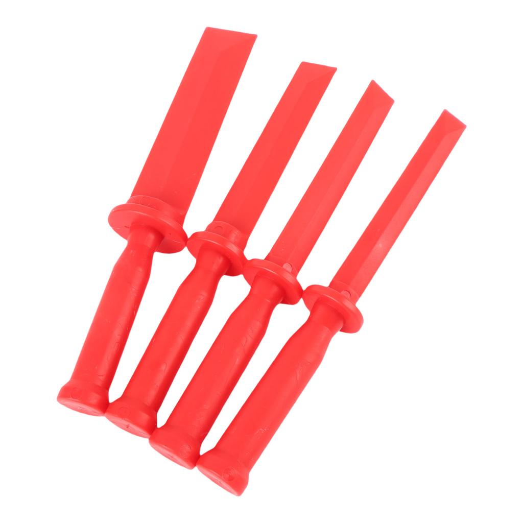 4Pcs Plastic Chisel Scraper Set Non Marring Prevent Strike Tool Safety Remover Red