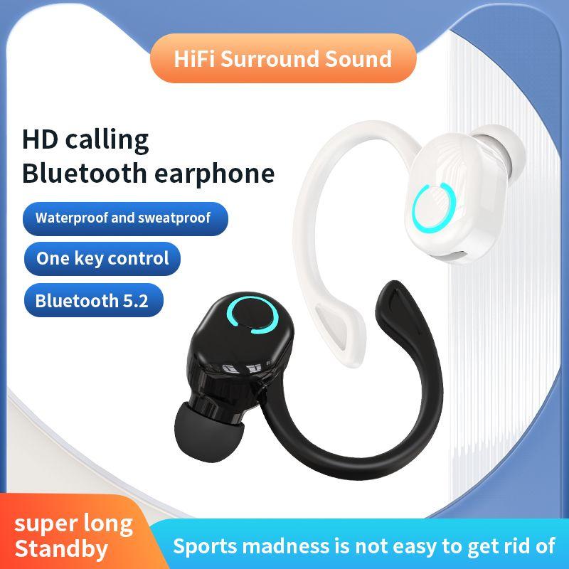 S10 Bluetooth 5.2 Наушники Бизнес Беспроводная гарнитура с ушным крючком HIFI Стерео Handfree Наушники для звонков с микрофоном