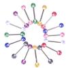 8PCS/Set Colorful Glitters Tongue Rings Barbell Ball Body Piercing Jewelry