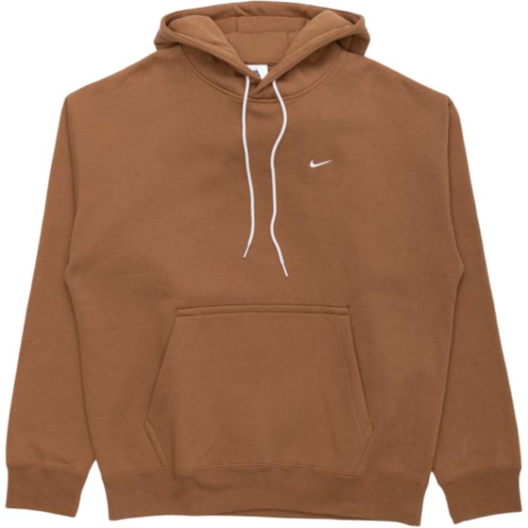Nike Solid Color Loose Fit Hooded Pullover Long Sleeve Sweatshirt Men sweatshirt Brown CV0552-270