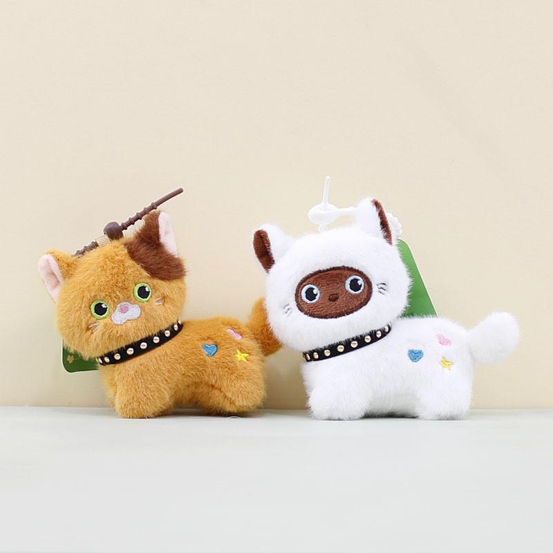 Little Cat Cute Keychain Cartoon Girl Backpack Decorative Pendant Doll Gift