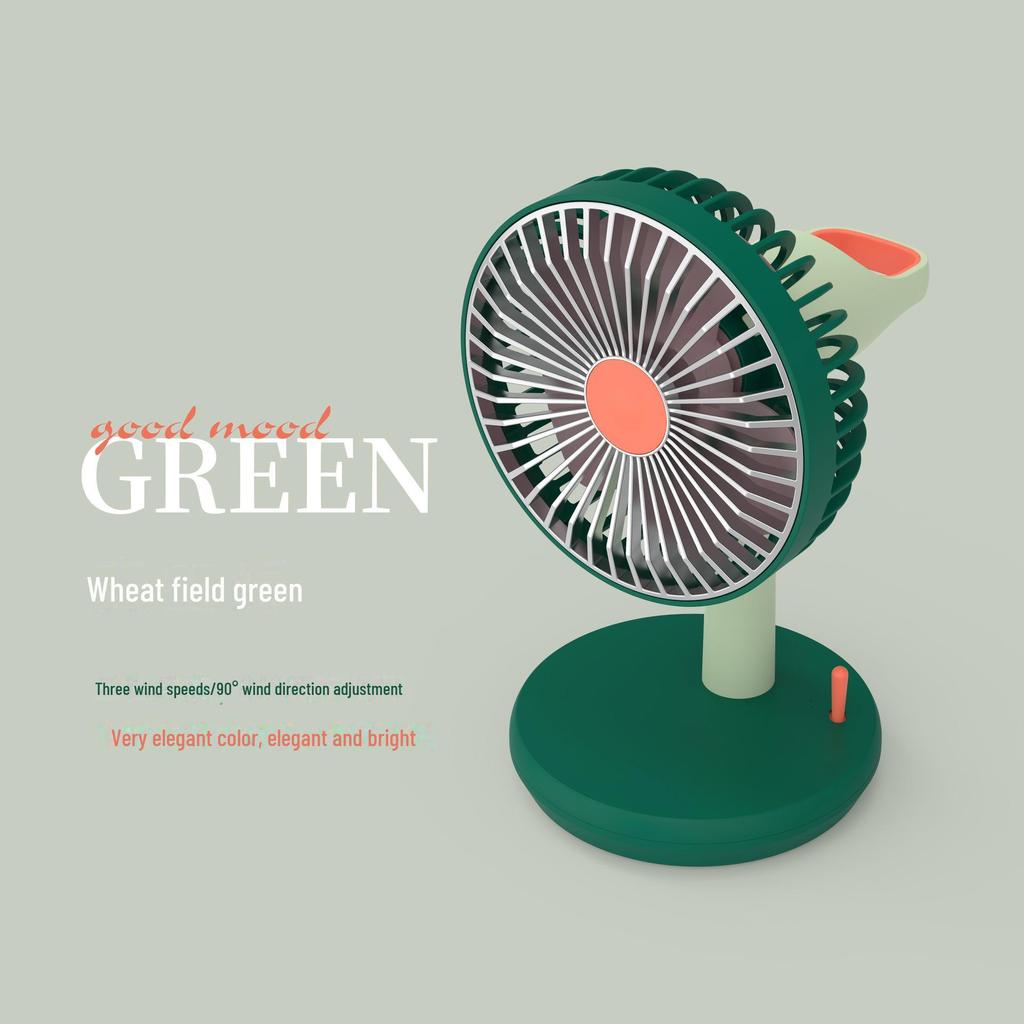 Стильный компактный настольный вентилятор 2022 года с зарядкой через USB и тремя скоростями вращения