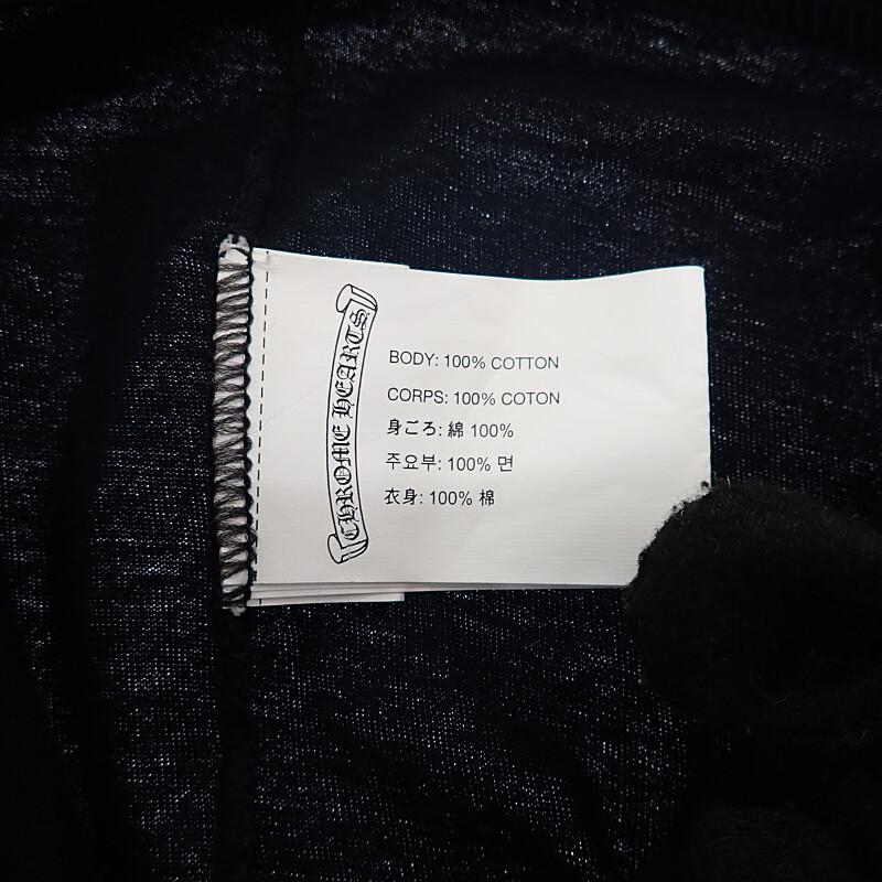CHROME HEARTS S Long-sleeved T-shirt Black Cotton Mens
