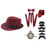 Gatsby 1920s Men's Top Hat, Pocket Watch & Bow Tie Set