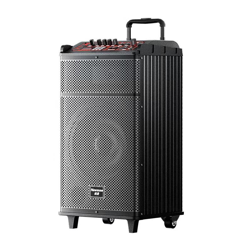 Портативная Bluetooth-колонка на колесиках Newmine N520, 12 дюймов, с двумя микрофонами, штекер CN (адаптер в комплекте) (Китайская версия)