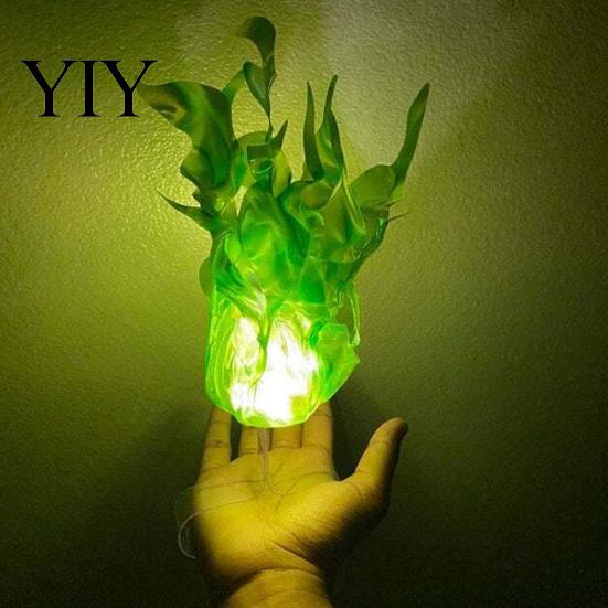 Decorative Fireball for Cosplay Floating Prop, LED Glowing Flame Halloween Handheld Prop Cosplay, Photography Battery Powered Stage Light Party Magic