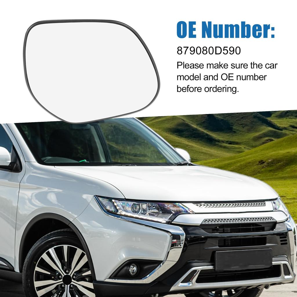 ABSOPRO Passenger Right Heated Mirror Glass Replacement 7632A366 for Mitsubishi Outlander 2007-2011