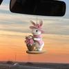 Easter Bunny Keychain Cartoon Calf Rabbit Pendant Bag Charm Acrylic Car Rearview