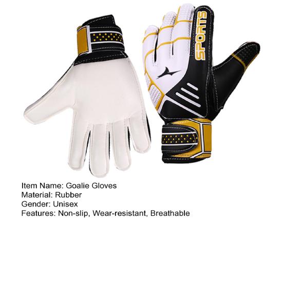 1 Pair Professional Soccer Goalie Gloves with Double Protection Non-Slip Wear-resistant Rubber Football Gloves Goalkeeper Gloves Sports Protective