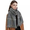 British Small Houndstooth Pattern Scarf Women's Winter Neck Warm Shawl