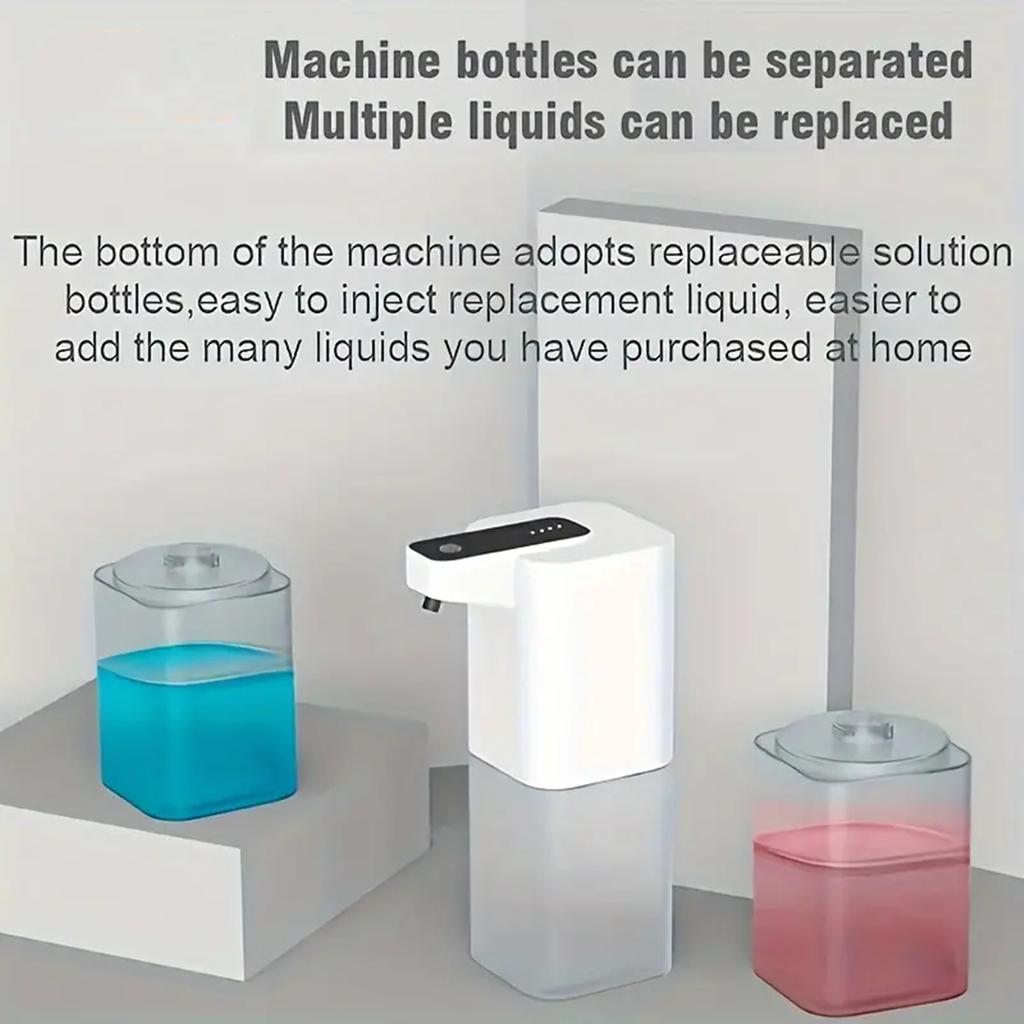 Автоматический дозатор мыла, бесконтактный дозатор пенного мыла, умная индукционная пенная машина, 400 мл/14 унций, перезаряжаемый через USB