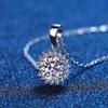 D цвет 5CT Сертифицированное ожерелье из муассанита из твердого стерлингового серебра с подвеской в ​​виде подсолнечника и бриллиантов для женщин, обещание свадебных украшений