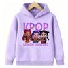 Autumn Fashion Women's K-Pop Demon Hunters Hoodie Kids Pullover Cartoon Character Graphic Trendy Girl Casual Sweatshirt