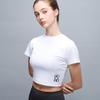 Футболка Horaho Logo Basic Crop Sports с коротким рукавом (Белый черный)
