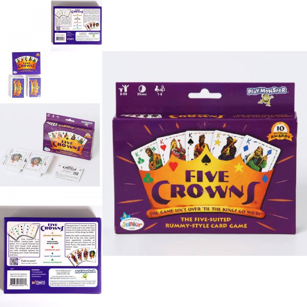 Набор английских карточных игр Five Crown и Quiddler, игра Magic Game, материал: медная бумага, упаковка: цветная коробка, отлично подходит для интеллектуального развития и