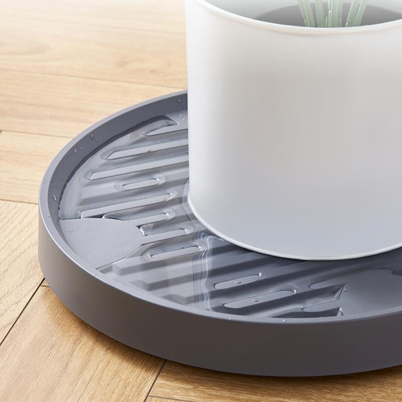 Передвижные подносы для цветов на колесах, подставка для цветов круглого дерева, съемный поднос для цветочного горшка