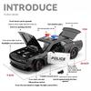 RKJ1  1:24 Dodge Challenger SRT Hellcat American Police Vehicle Enthusiasts Alloy Metal Diecast Model Car Sound Light Gift For Friend