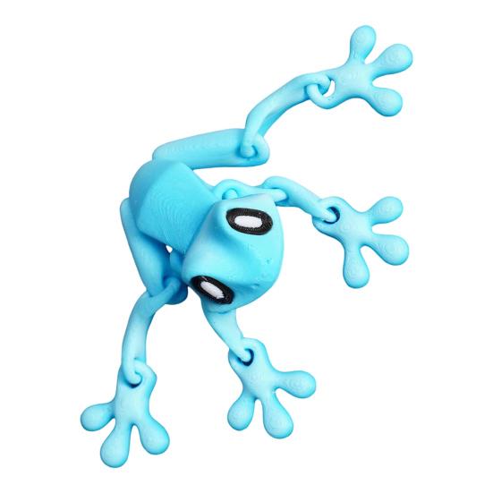 Подвижные суставы Лягушка Магнит на холодильник 3D-печатная Лягушка Игрушка-непоседа Шарнирная модель животного Фигурка Магнитный холодильник Лягушка Украшение Орнамент