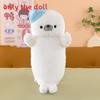 Cute Animal Plush Seal Cushion With Hat And Fish Design For Kids Sleep And Play