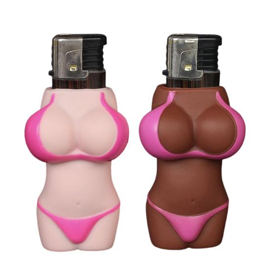 1Pc Igniter Case Creative Sexy Body Shape Silicone Ignition Machine Cover Durable Protection Case ARI