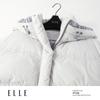 ELLE Женская объемная пуховая куртка-пуховик с капюшоном, 90% утиный пух