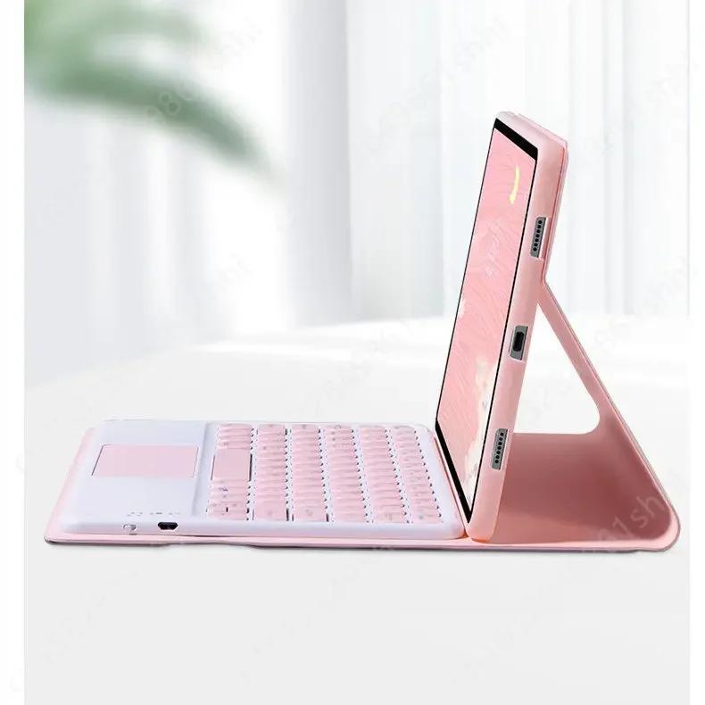 Чехол-клавиатура для iPad 10.2 7 8 9-го 10-го Поколения Pro 11 Air 4 5 3 2 10.9 9.7 10.2 10.5 Русские Испанские Арабские Клавиатурные Чехлы