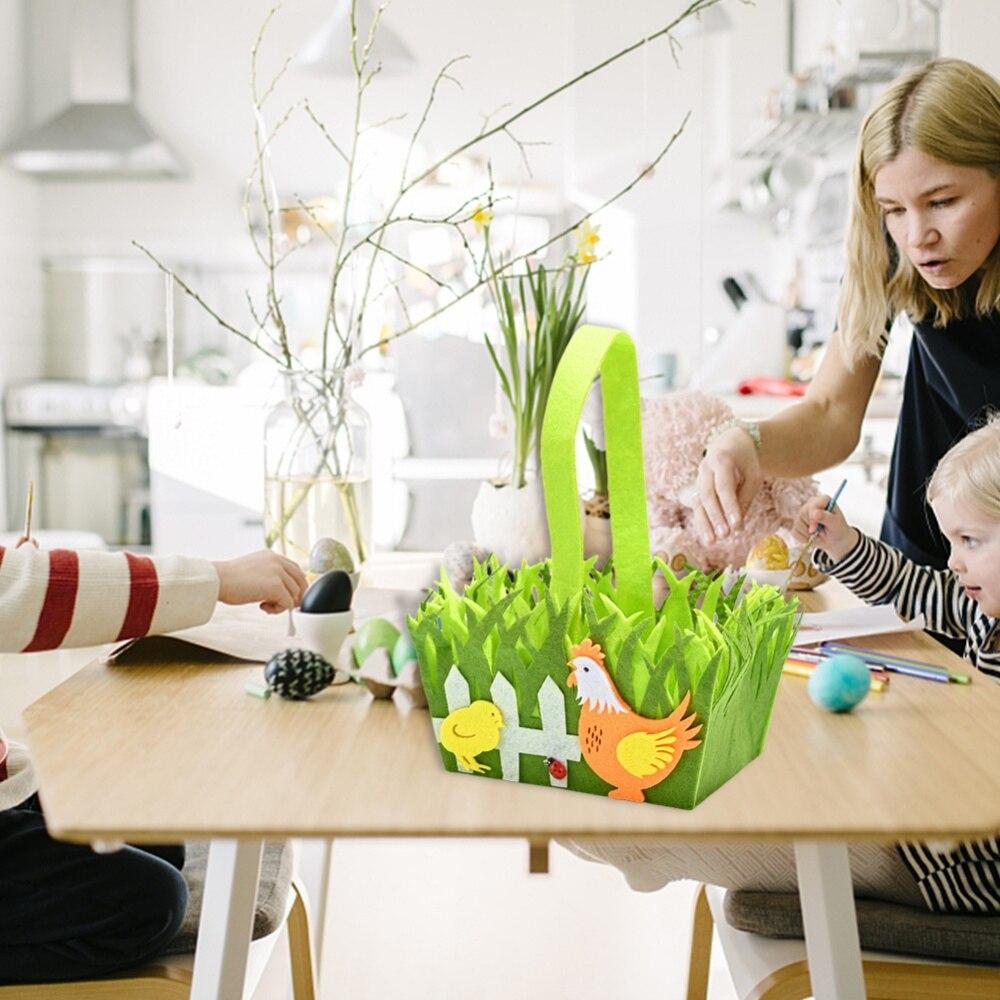 Пасхальная корзина для детей Пасхальная сумка для пасхальных яиц Игрушки Конфеты Подарки