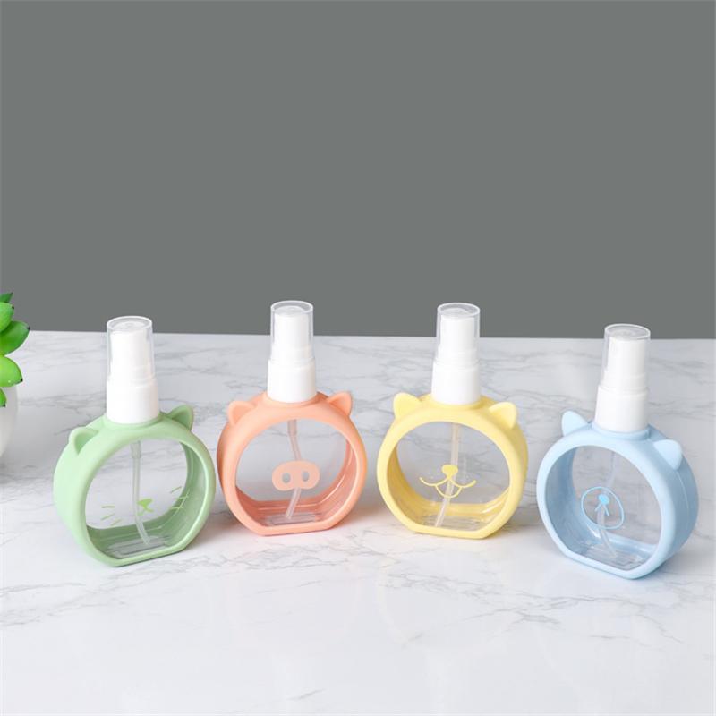 55 мл милый дорожный многоразовый флакон-спрей алкоголь пустой контейнер косметика портативный мультяшный распылитель духов увлажнение