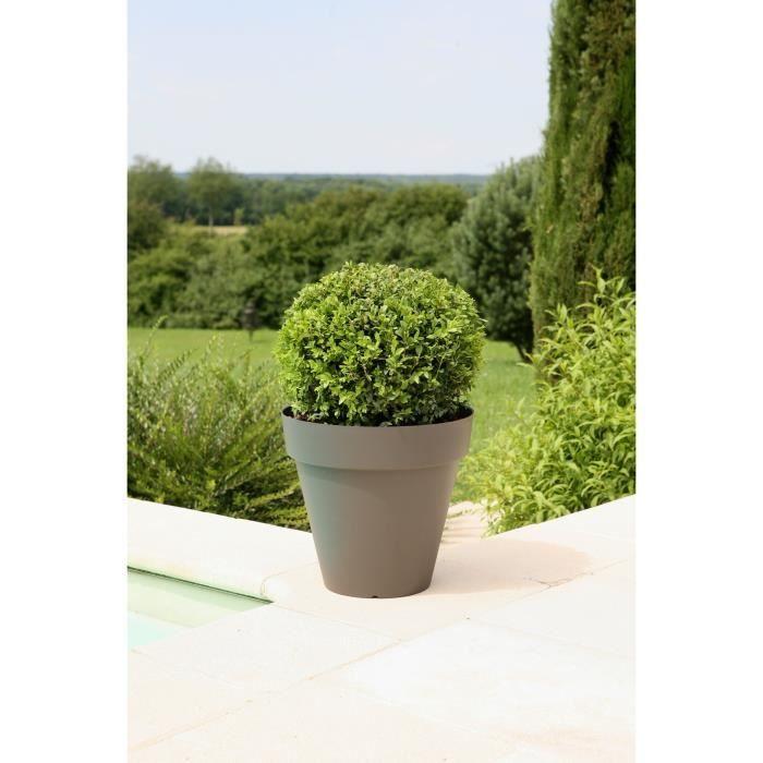 Flower Pot - RIVIERA - Soleilla Round - Ø 39.2 X 35.8 Cm - Glittery Grey