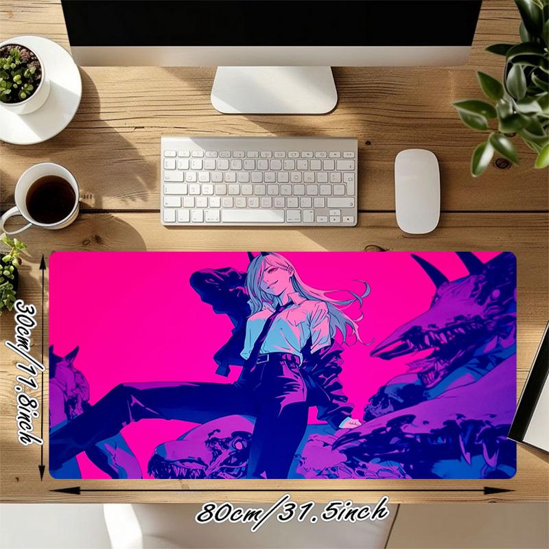 Purple Girl Xl Gaming Mouse Pad Nonslip Rubber Base Stitched Edge Waterproof Desk Mat For Pc Laptop Gamer Office Computer Accessories C929300