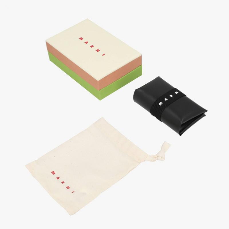 Marni Оригами ПВХ 3-сложный кошелек для карт с клапаном-лентой Pfmi0007u10 P5769 00n99
