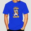Футболка с забавным графическим принтом DON'T STOP MEOW Мужская рубашка с принтом Rap Rock Cat Короткие рукава Хип-хоп Уличный стиль Милые крутые мужские рубашки