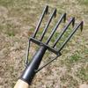 Steel Weeding Rake Detachable Gardening Hand Weeder Heavy-Duty Weeding Rake for Soil Loosening Raking Vegetable Field