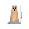 Luminescence Halloween Candy Bowl with Light Ghost Decor Cute Figurine for Yard Patio Indoor Bathroom Door Garden Kitchen Home