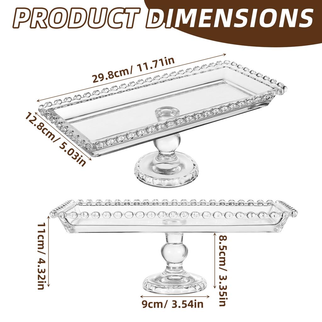 Хрустальное Стекло Поднос для Закусок Современный Декоративный Дисплей для Закусок Квадратная Тарелка Фруктовые Тарелки Центральные Элементы для Вечеринки Поднос для Подачи