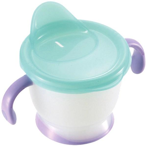 Richell AQ First Step Drinking Type Baby Cup, Light Blue, 1 Piece