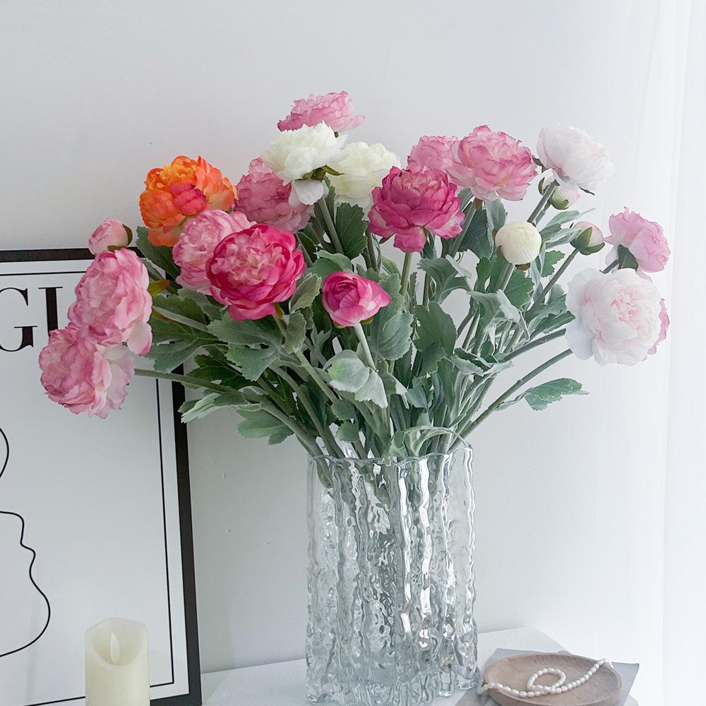 Букет искусственных цветов 3 головки лотоса с росой, украшение для дома, украшение гостиной, фон для съемки, реквизит