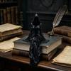 Female Grim Reaper Resin Statue Gothic Sitting Sculpture With Scythe Dark Aesthetic Decor For Home Office And Bookshelf