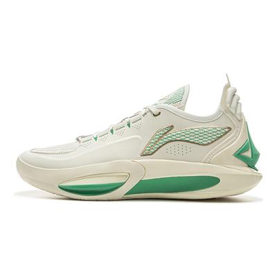 Li Ning JB3 Покрытие Защита от заваливания Низкие Баскетбольные кроссовки Мужские Слоновая кость ABAU107-2
