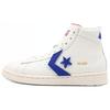 Cons Pro Leather Non-slip and Abrasion Resistant High-Top Board Shoes Unisex White, Red and Blue
