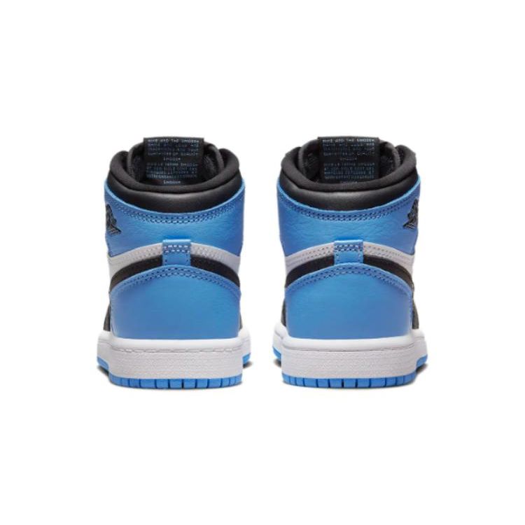 Детские кроссовки Air Jordan 1 Retro High OG PS UNC Toe Blue University-Blue Black FD1412-400