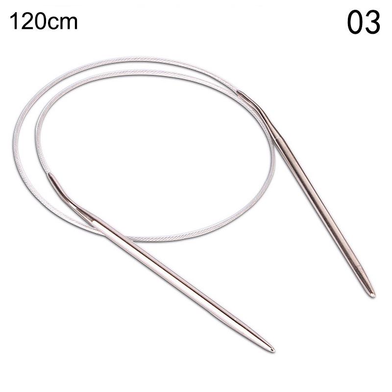 120cm Circular Knitting High Quality Knitting Needles Stainless Steel Crochet Needle Crocheting