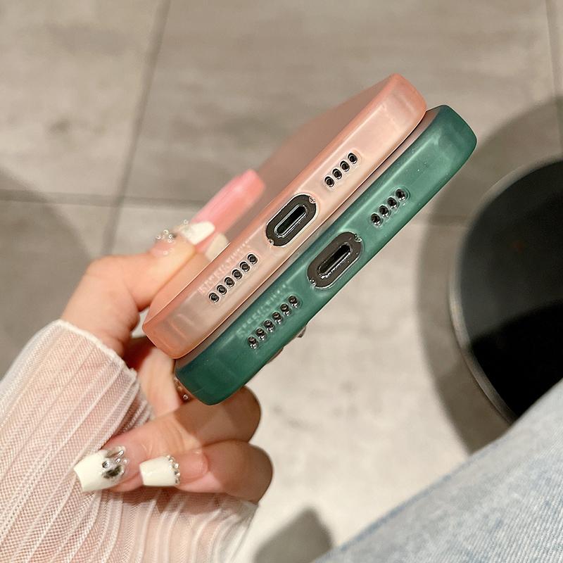 For Samsung S25 S24 S23 Plus S24 Ultra A06 A05s A13 A14 A15 Vivo Y02 Y15 Y16 Y17 Y28 Y27 Colorful Sliver Double Sided Hard Back Soft Edge Phone Case