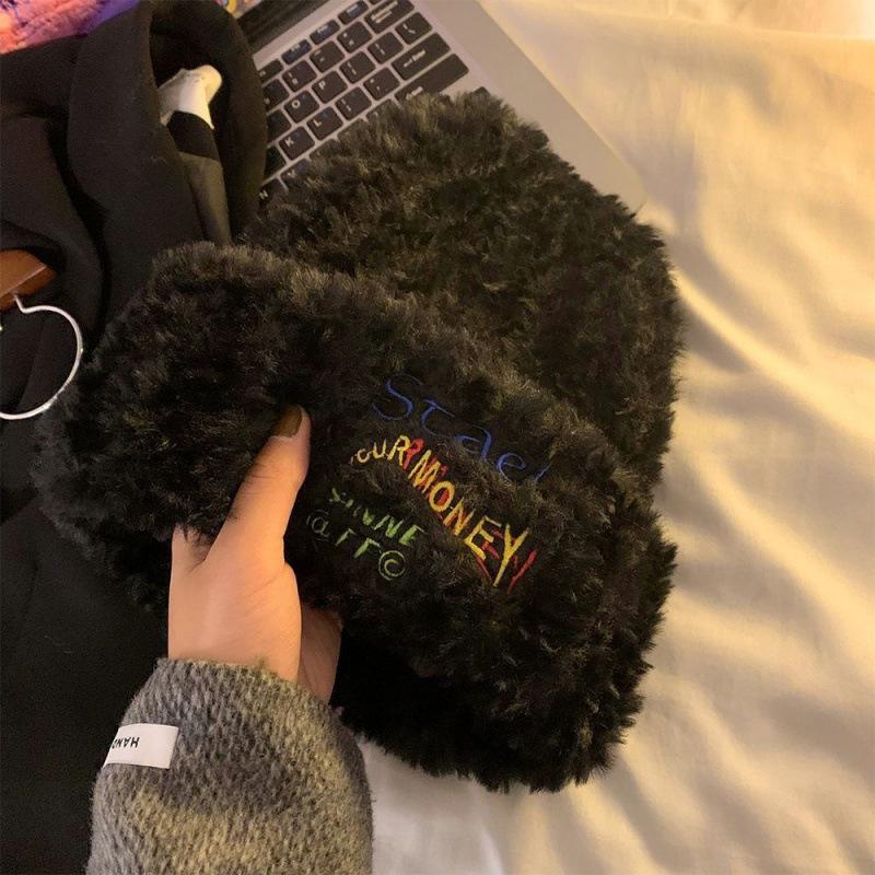 Hat Female Autumn and Winter Warm Knitted Wool Snow Hat Cycling Mother Fashion Ear Protection Headgear Scarf Integrated Hat