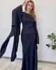 2024 Autumn/Winter Women's Flowing Sleeve Evening Dress with Big Swing Style