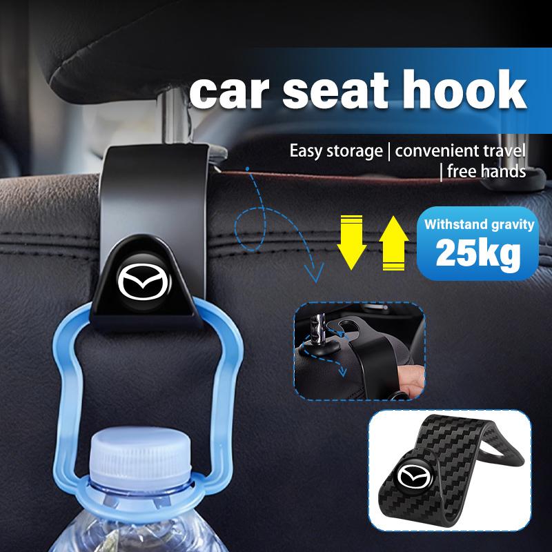 For Mazda Car Seat Holder Hanging Leather Hook Car Interior Accessories 2 3 5 6 Axela Atenza Speed 6 CX3 CX4 CX5 CX7 CX8 CX9 MS vf2