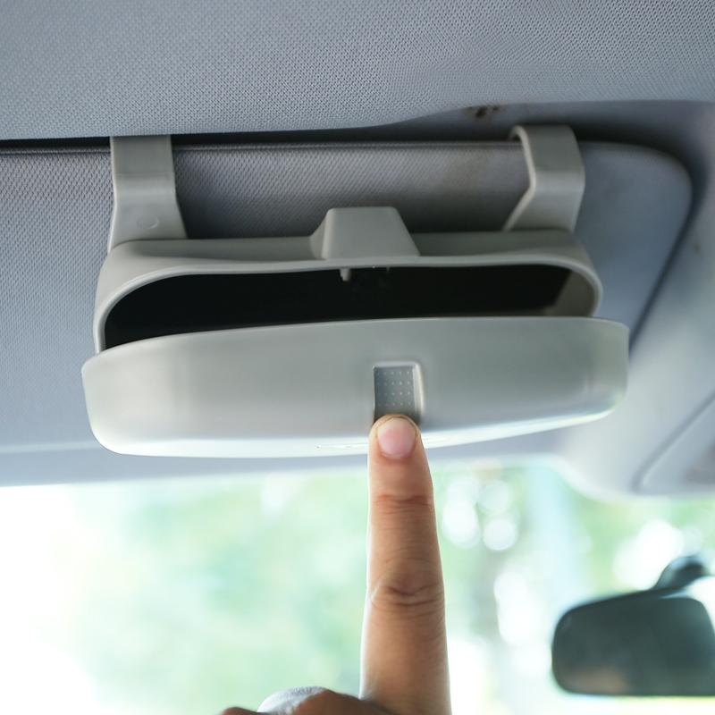 Car Glasses Case General Car Glasses Clip Sunglasses Sunglasses Storage Box for Renault Koleos Kadjar Duster for Samsung QM6