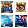Super Mario Theme Pillow Cover 177 Inch Zippered Cushion Case Colorful Pattern For Living Room Decor