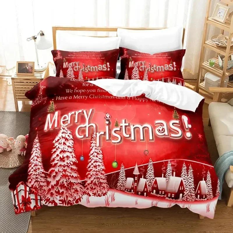 3D Merry Chrismas Fashion Bedding Set Boys Girls Twin Queen Size Duvet Cover Pillowcase Bed Kids Home Textileextile